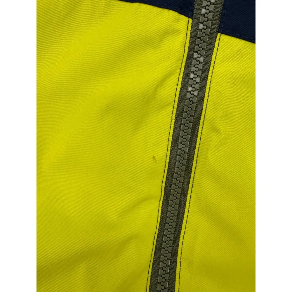 Lands‎ End Squall Grow Along Jacket Boys XL 18-20 Lime Green Navy Fleece Zip Out